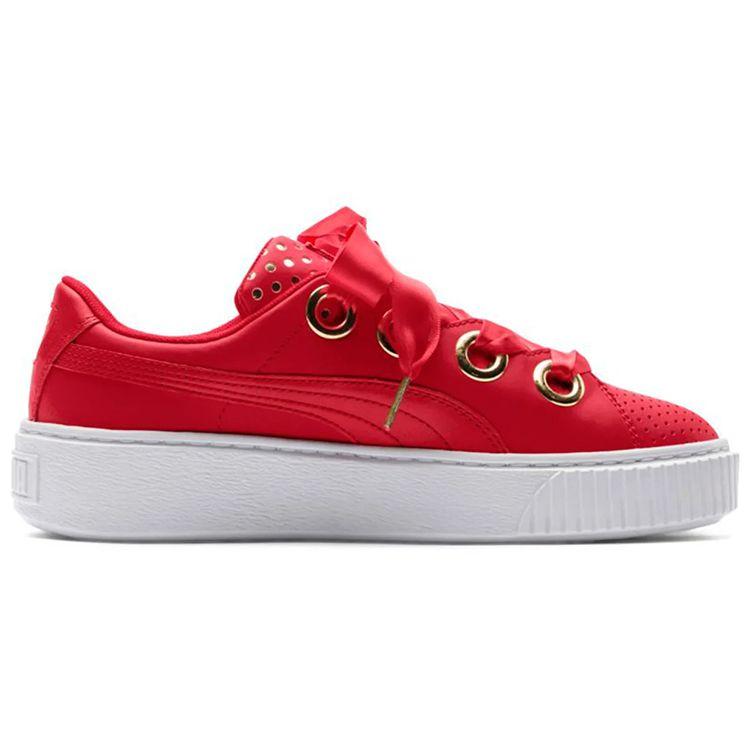 Puma Платформа Искусственная кожа Поцелуй Ath Lux Низкие кроссовки Женские кроссовки Красный 366704-03