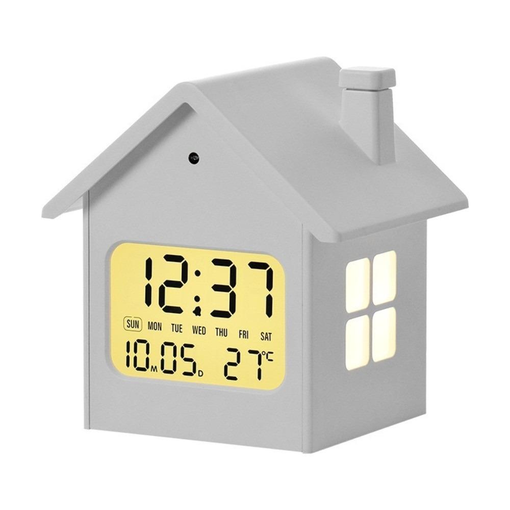 Time/Date/Week/Temperature Electronic Alarm Clock Soft Lighting Desktop Table Clock  Student Use