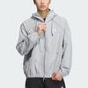 adidas Спортивная повседневная куртка с капюшоном и принтом логотипа Fustl в полоску, мужские куртки рок-серого цвета JI8736