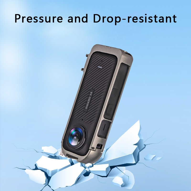 Алюминиевая защитная рамка для Insta360 X4 Металлический прочный корпус-клетка с креплением «холодный башмак» для аксессуаров камеры Insta 360 X4