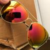 Unisex Classic Mens Sunglasses for Women Classic Pilot Style Gradient Mirror Lens Retro  Driving Sun Glasses Reflective Lens