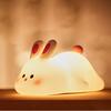 Night Light Silicone Big Face Rabbit Tap USB Rechargeable with Dimmable Timer Soft Eye-Protective LED Night Light