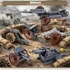 Серия «Военная техника Первой мировой войны» Конструктор Артиллерия Гаубица Фигурки Солдат Аксессуары Британская Итальянская Полевая Пушка Кирпичи Игрушка