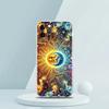 Мягкий прозрачный чехол-бампер из ТПУ для iPhone 16 15 14 13 12 11 Pro Max XR 8 7 Plus Ударопрочный корпус с узором Солнце Луна Звезды