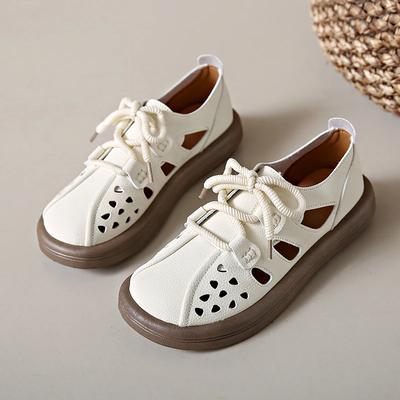 2024 кожаные женские кроссовки на шнуровке с круглым носком кожаные с открытым носком дизайнерские брендовые женские повседневные кроссовки женская обувь на мягкой подошве