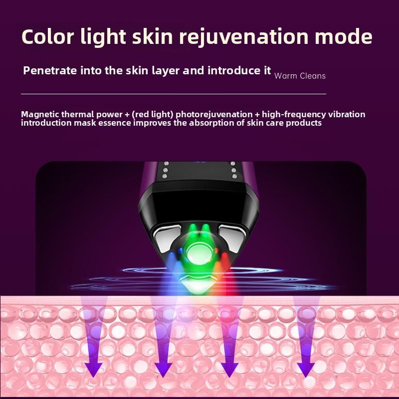 Новый прибор для красоты бытовой цветной световой интродьюсер микротоковой массажер для лица лифтинг-укрепляющий эффект