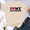 I Love My Family Letter Print T Shirt Women Japanese T-shirts Female Streetwear Japanese Manga Clothing