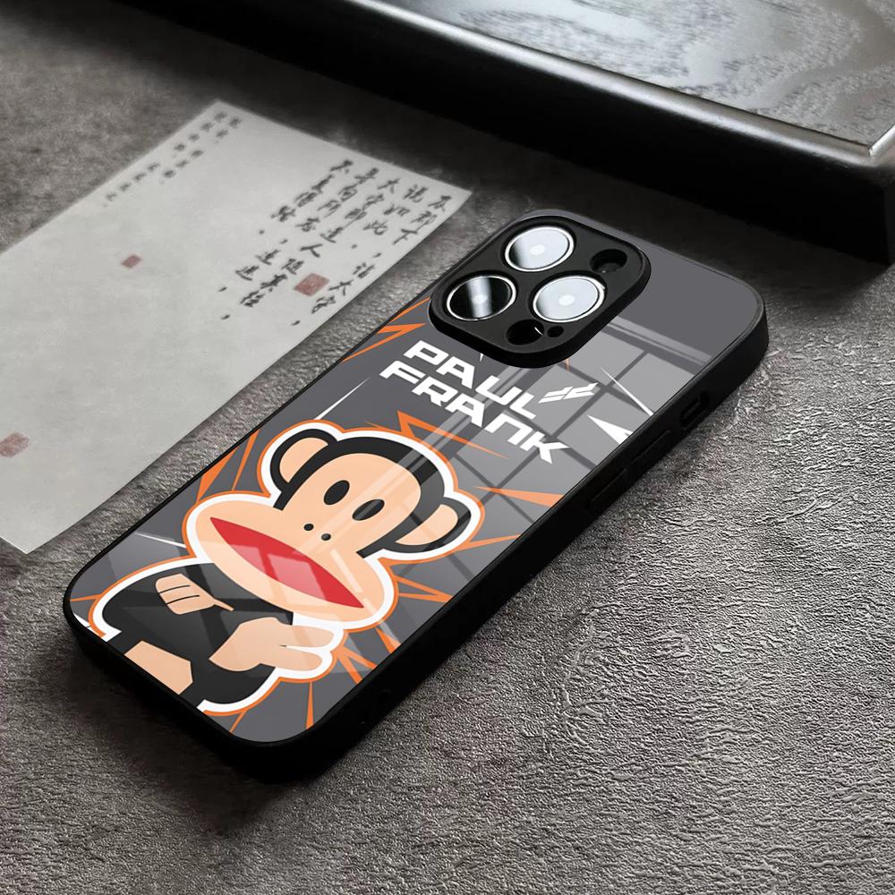 Чехол для телефона P-Paul F-Frank для iPhone 15 Pro Max 14 Pro 12 11 13 Mini X XR XS 16 Plus SE Задняя крышка из закаленного стекла