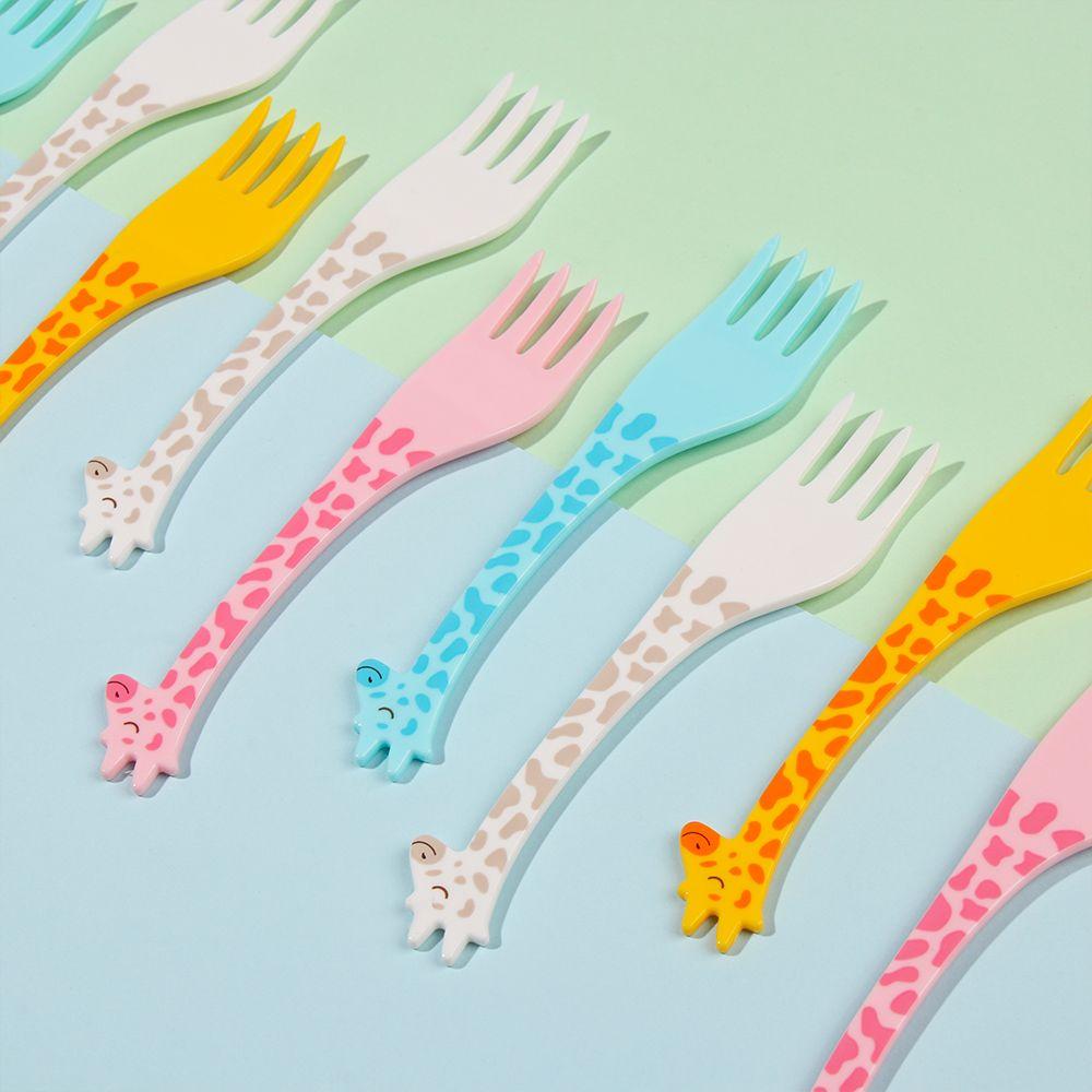 Salad Snack Cake Dessert Pick Toothpick Fruit Tableware 12 Pcs/Set Giraffe Cartoon