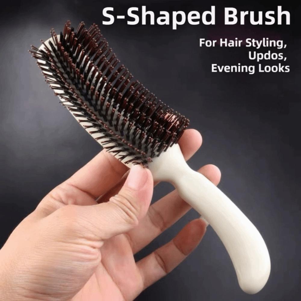 Soft Bristles Curly Brush S-Shaped Design Anti-Static Comb Women Hair Care Accessories