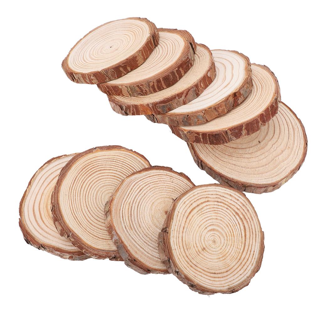 10 шт. Деревянные слайсы многофункциональные поделки своими руками тонкие полированные деревянные круги для свадебной вечеринки праздник декабрь