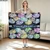 1PC Sheffield Wednesday Football Club Custom Name Patterned Flannel Blanket Suitable For All Seasons for Home Decor Warmth and Comfort Gifts Holiday P