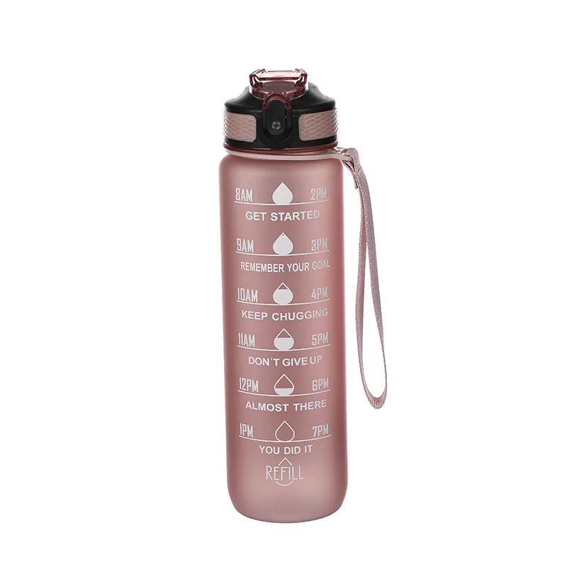 1 Liter Sport Water Bottle Motivational Water Bottle Leakproof Bottles Drinking Outdoor Travel Gym Fitness Jugs for Kitchen Cups