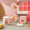 Fa Cai Ностальгическая керамическая кружка Вэньи Фань Имитация эмали Кофейная чашка для воды Сувенир Домашний офис Чашка для питья