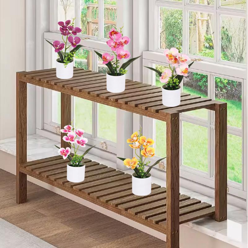 5 головок искусственная бабочка орхидея бонсай в горшке домашний сад балкон рабочий стол спальня гостиная украшение искусственные растения бонсай