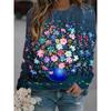 Harajuku Новые 3D-печатные цветочные толстовки для женщин, модные уличные свитера для девочек, забавные цветы, графическая одежда, свитер