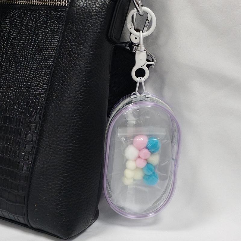 Кукольный дисплей Прозрачный ящик для хранения Мешочек Mystery Box Брелок Сумка Милая кукольная сумка Организация с плюшевым мячом Пылезащитный чехол