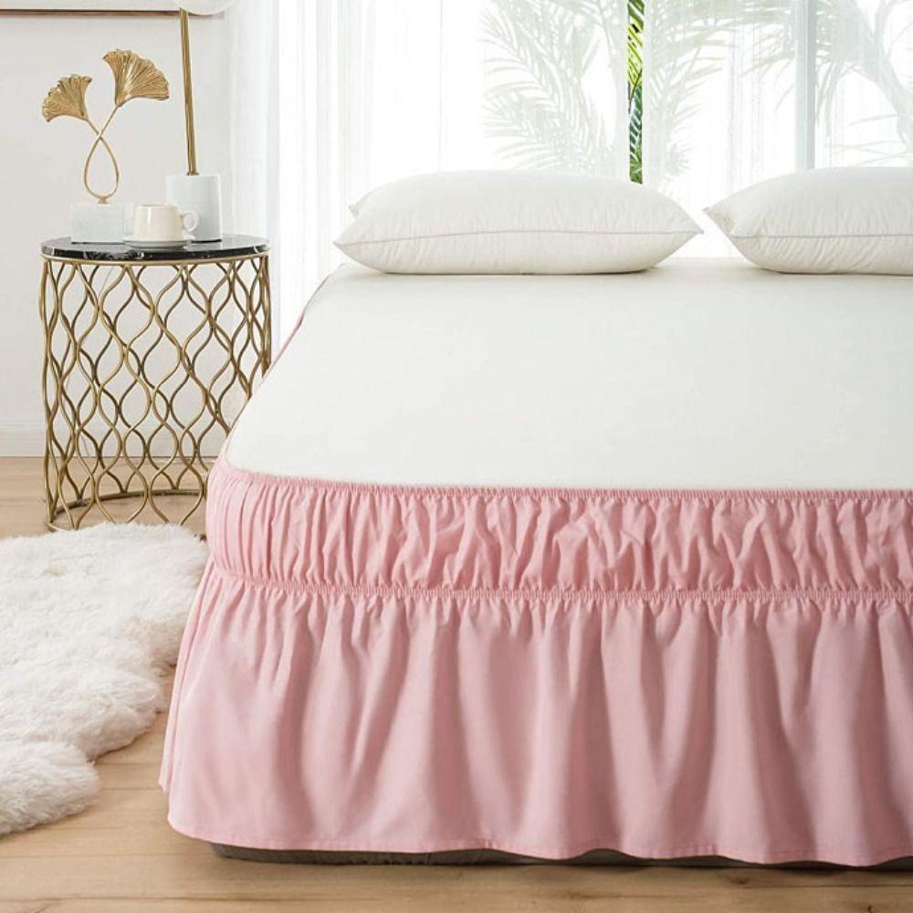 Юбка на кровать в стиле «оберни вокруг», с оборками, защита для кровати, аксессуар для кровати, пыльник для кровати, отель