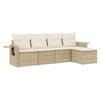 VidaXL Salon de Jardin avec Coussins 5 pcs, Canapés de Terrasse, Ensemble de Meubles de Patio, Mobilier d'Extérieur, Beige 3252425