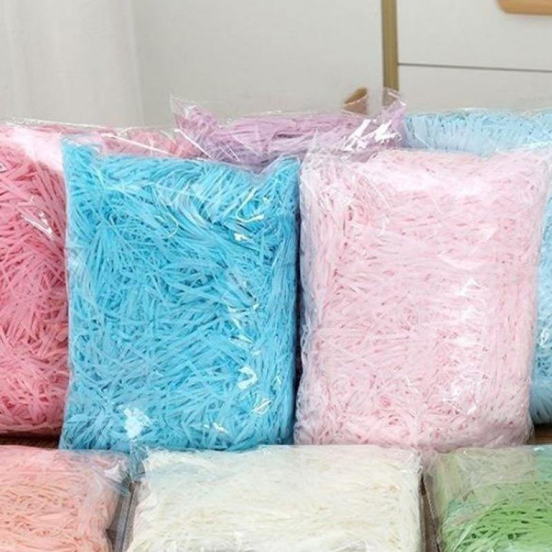 1 шт., красочный материал, упаковка, рождественский декор, бумажная морщинистая подарочная коробка из лафита, наполнитель из рафии