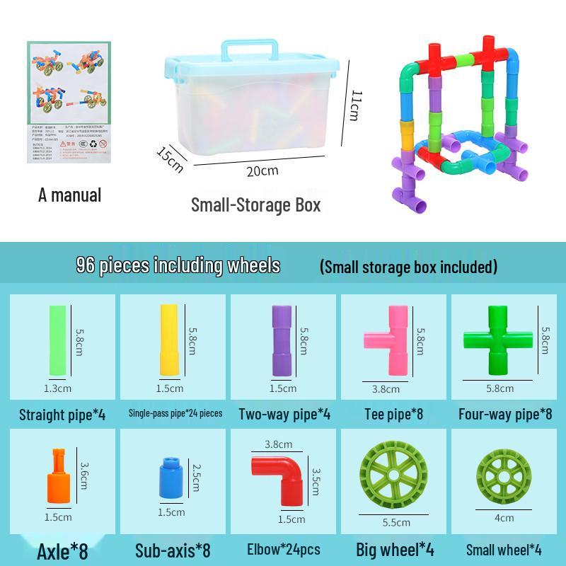 Kids' Plumbing Play Set: Interlocking Water Pipe Building Blocks for Toddlers