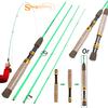 SOUGAYILANG Fly Fishing Rod Carbon Fiber Fishing Rods Luminous Fishing Rod Portable Fly Fishing Tool