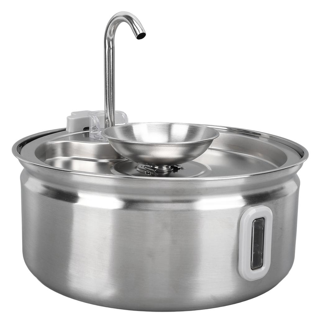 Cat Water Fountain Stainless Steel 3.2L Automatic Circulation Pet Drinking Dispenser Quiet Dog Drinking Waterer with