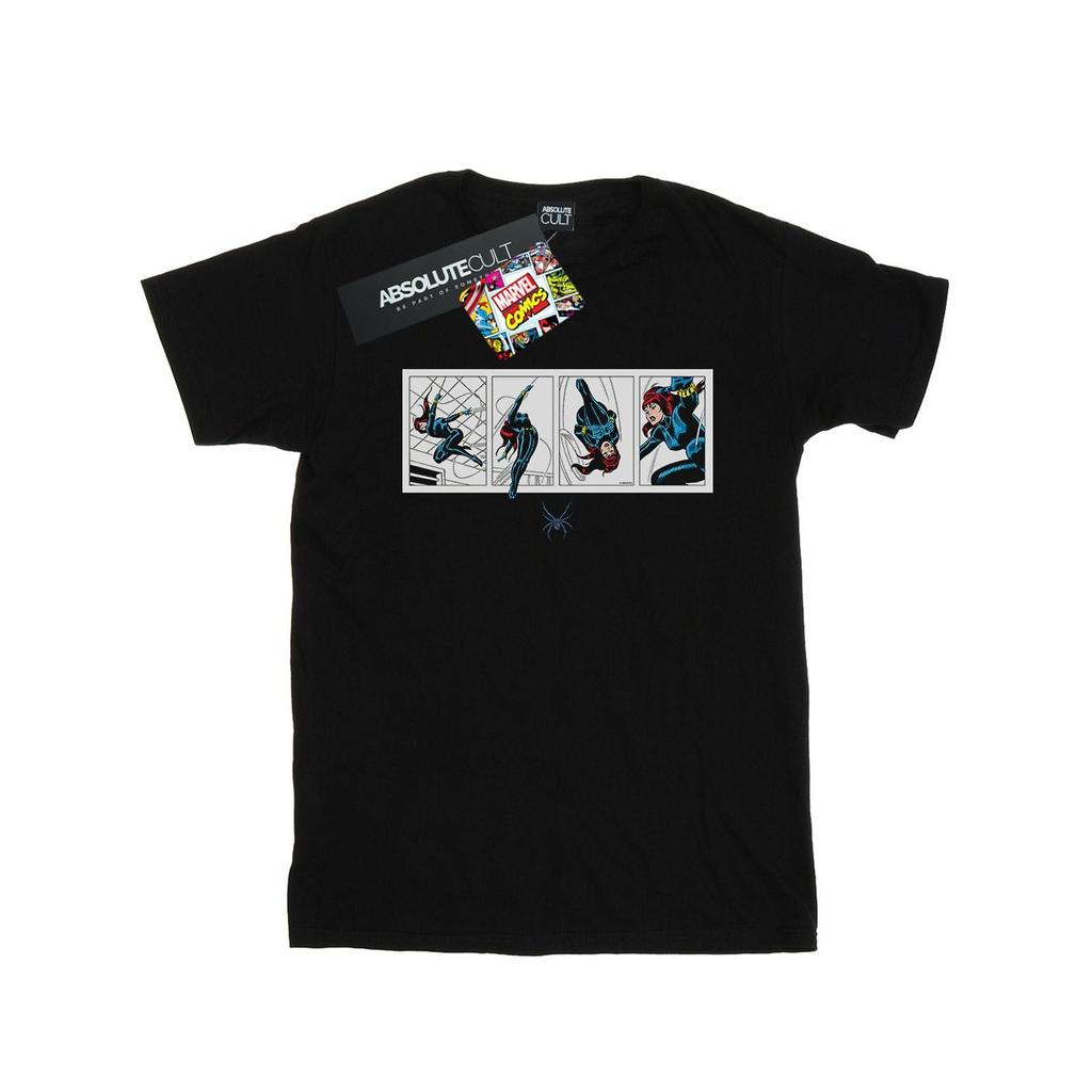 Marvel Comics Womens/Ladies Black Widow Comic Strip Cotton Boyfriend T-Shirt