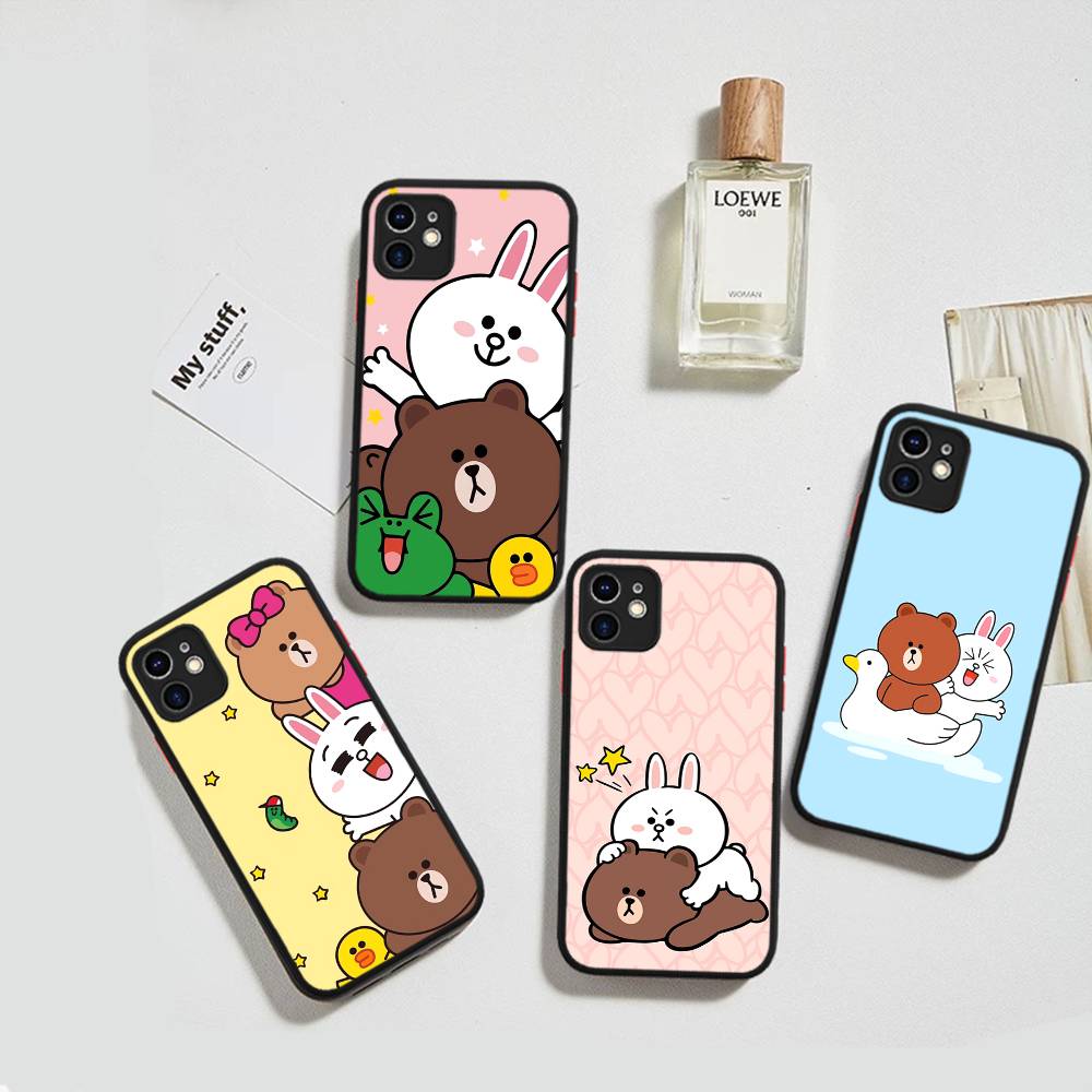 Cartoon Cute C-Cony B-Brown Phone Case For IPhone 11 12 13 14 15 16 Pro Plus X XS MAX Matte Bumper Shockproof Cover