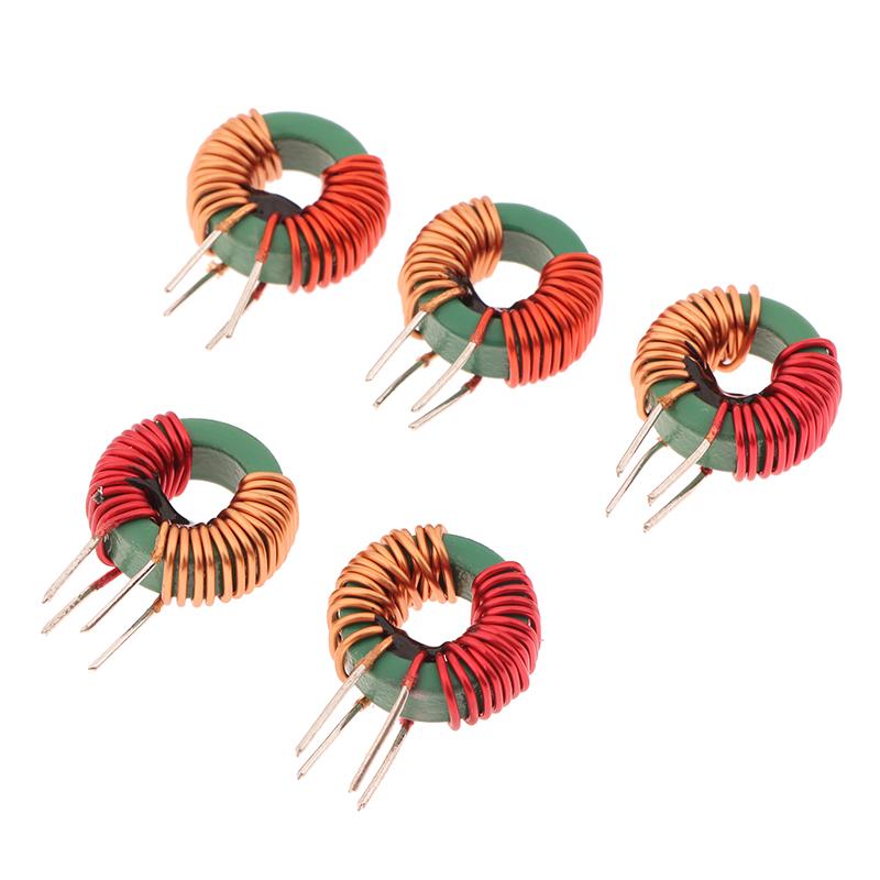 Set of 5, 14*9*5mm Inductor Coils with 5A Capacity, 0.7Wire Diameter for Efficient Power Filtering and Magnetic Ring Inductance