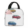 Изолированная сумка-ланчбокс Austin Mini Cooper для женщин и детей, герметичные контейнеры для еды, термоланчбокс, сумка-тоут