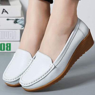 Обувь женская удобная нижняя часть лоферы повседневная белая обувь для женщин кожаная обувь на плоской подошве zapatos mujer женская обувь женская
