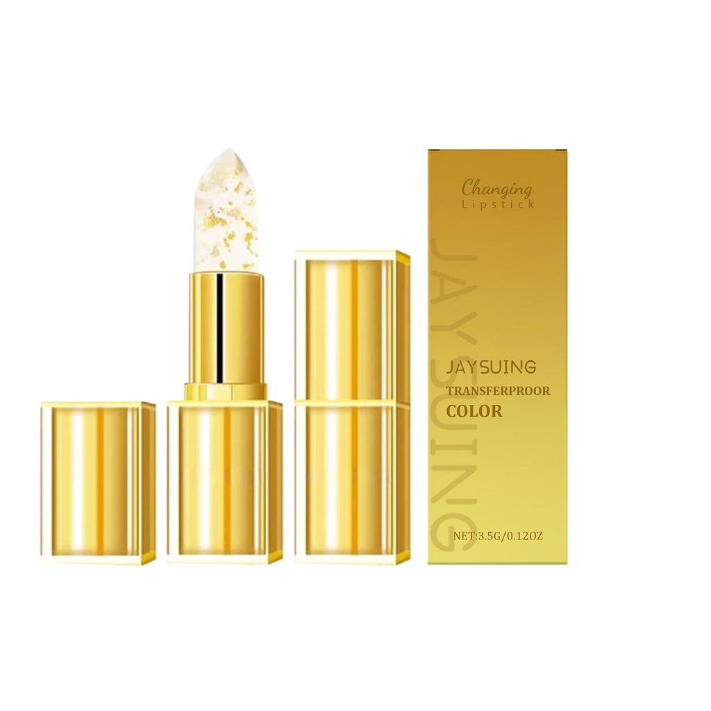 Gold Foil Color-Changing Nourishing Lip Balm Deep Moisturizing Lip Care Brighten Lip Color Reduce Lip Lines 1 Pack