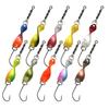 10Pcs Fishing Spoons Lures Kit Trout Blinker Lures with Storage Case Fishing Twist Spinners with Barbed Hook Fishing Accessories