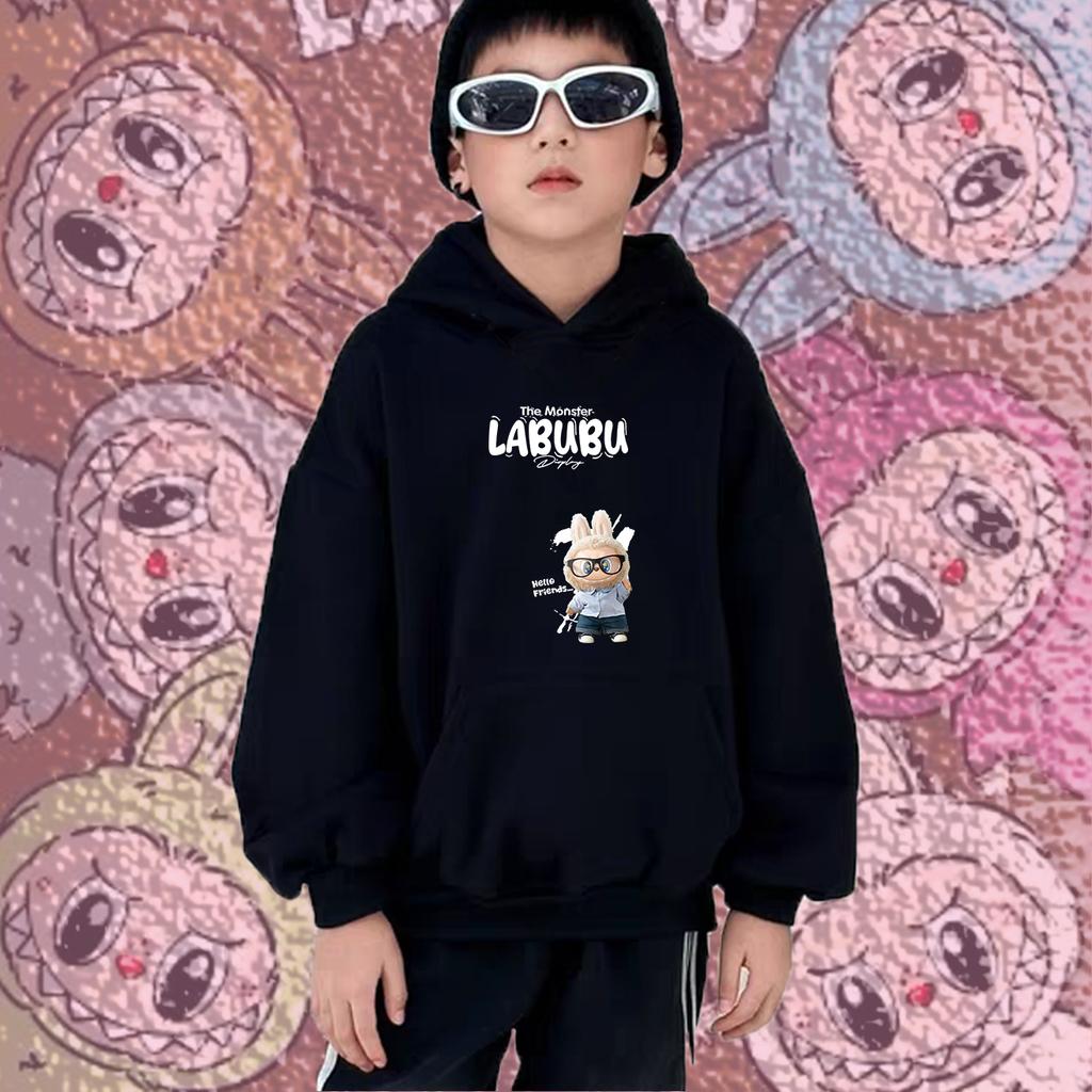 Детское худи Новое модное Labubu Kids Милое мультяшное повседневное худи 100-160см Мальчики Девочки