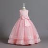Детское платье Платье принцессы с атласным однотонным платьем для торта