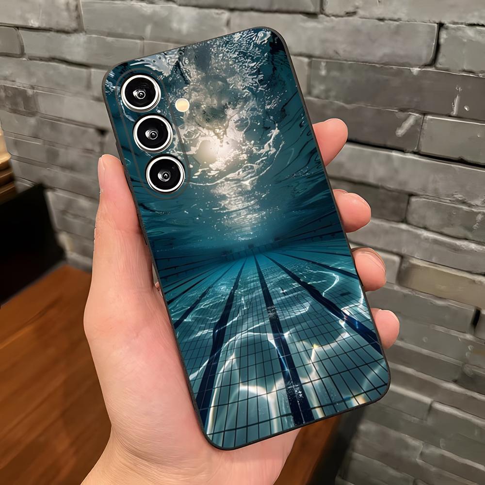 Чехол для телефона 'Бассейн' для Samsung A25 A13 A33 5G A54 A36 A35 A56 A52 A14 Ударопрочный Мягкий Чехол