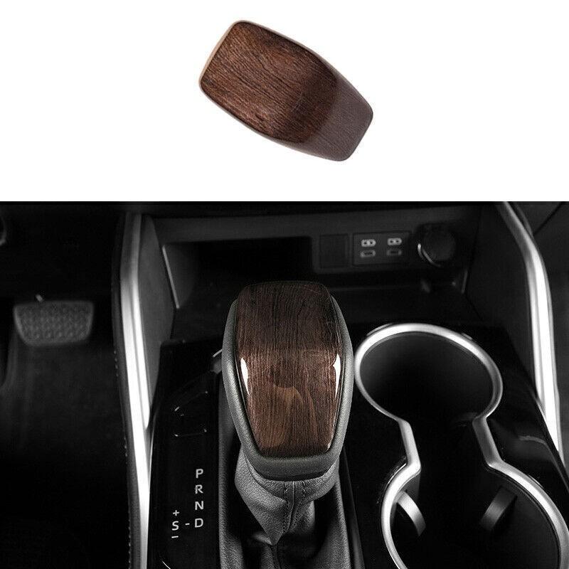 Wood Grain Center Console Gear Shift Knob 2pcs For Toyota Highlander 2020-2023
