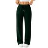 Женские широкие спортивные штаны с флисовой подкладкой, свободные прямые повседневные брюки, спортивные штаны-джоггеры с карманами