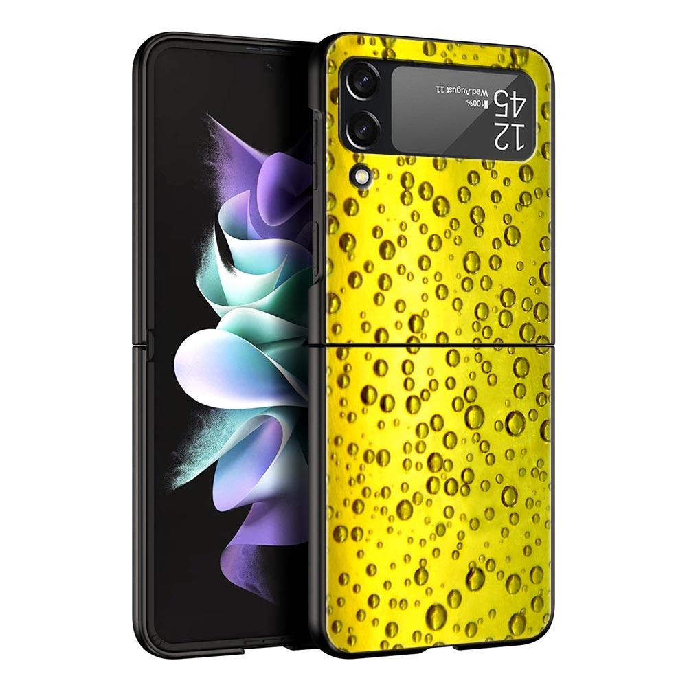 Летний чехол для телефона с пузырьками в виде алкоголя для Samsung Galaxy Z Flip 3 4 5, складной чехол для Samsung Z Flip3 Flip4, жесткий чехол-бампер из ПК