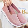 2024 Новые женские туфли из ткани Beijing Cloth Casual Breathable Flat Sole Single Soft Sole Mom Shoes Фиолетовые женские туфли 36-41