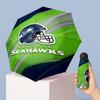 Seattle Seahawks Напечатанные 5?Сложить Мини-зонт 8?Складной ветрозащитный зонт с ребрами для женщин, карманный
