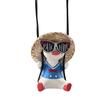 Gypsum Birthday Gift Car Pendant Swing Duck Rearview Mirror Decoration Vehicle Interior Accessories