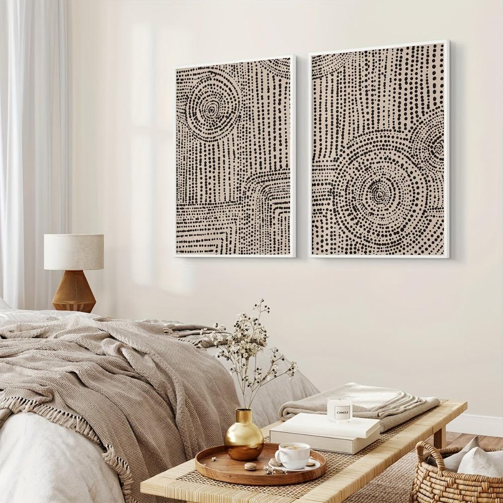 Frameless Abstract Minimalist Beige Print,Earth Tone Posters,Neutral Abstraction,Modern Minimalist Beige Black Bohemian Wall Art