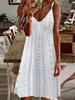 2024 Elegant European American Women Hollow Jacquard Dress
