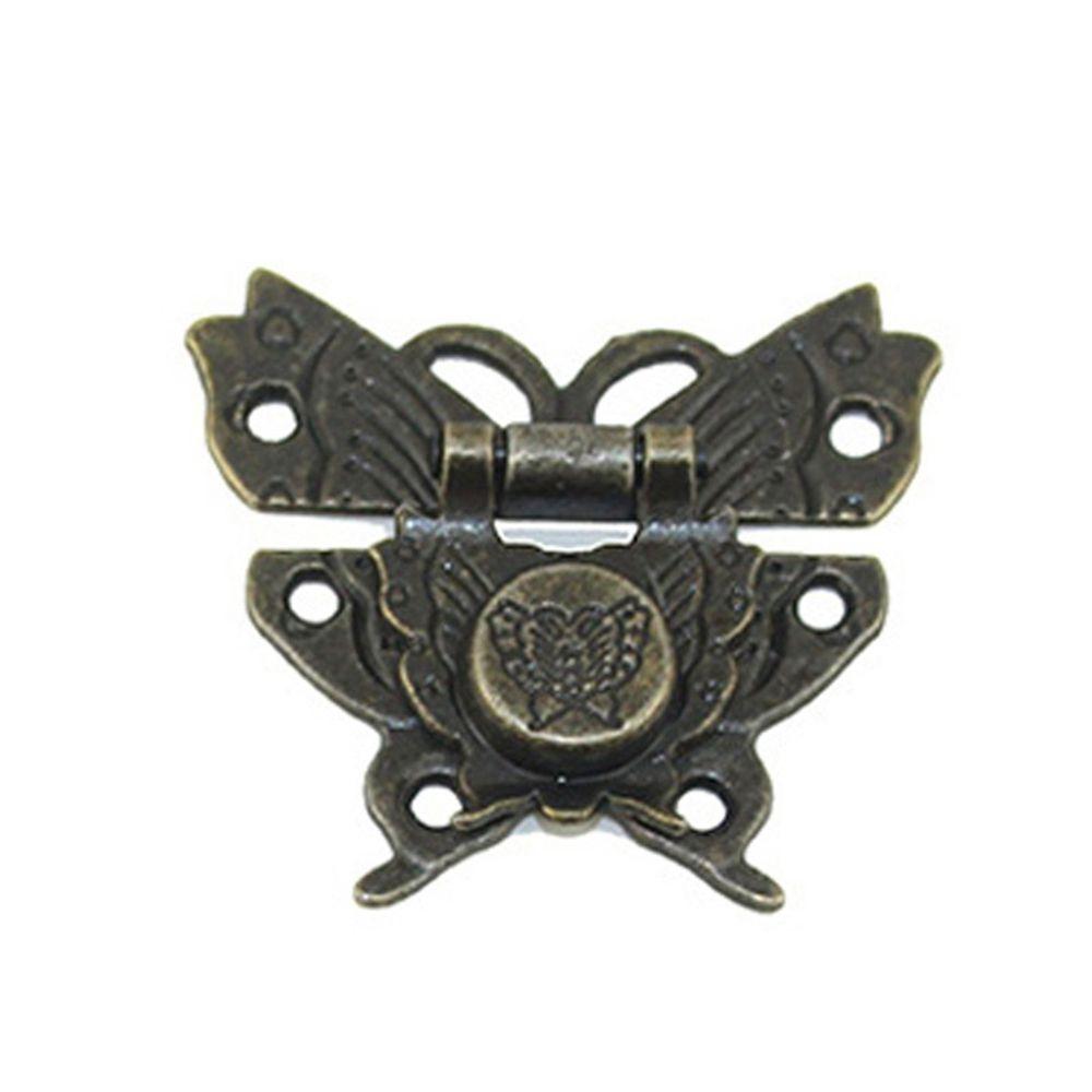Zinc Zinc Alloy Decorate Brass Hardware Gift Box Hook Decorative Case Clasp Lock Furniture Lock Hasps Buckle
