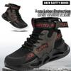 Всесезонные высокие защитные рабочие ботинки: Защита от ударов, Прокол-защита, Легкий, Эластичная амортизация, Дышащий дизайн из Fly-Knit