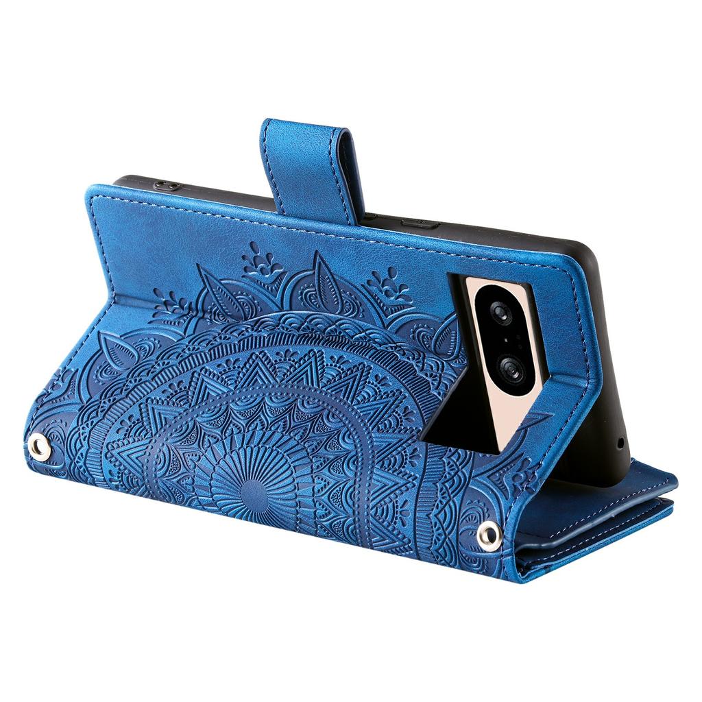 For Google Pixel 9/Pixel 9 Pro PU Leather Case Mandala Flower Pattern Phone Cover Wallet