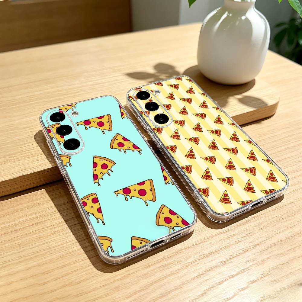 Вкусный мультяшный чехол-пицца для Samsung Galaxy A91,80,73,72 ,71,53,52,32 ,31,22,21s,20,Прозрачный чехол