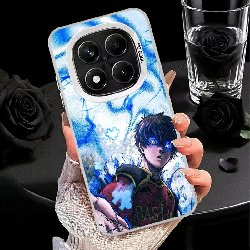 Синий чехол-бампер L-Lock Isagi Yoichi для Samsung Galaxy S24 S25 FE S26 Edge S23 Ultra S22 Plus S21 + Ударопрочный задний чехол S